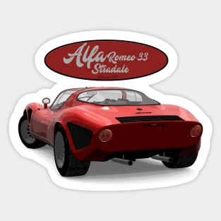 Alfa Romeo 33 stradale Red Back Sticker